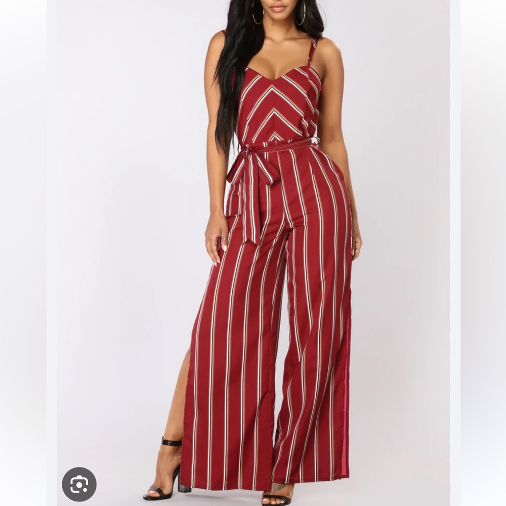 Striped jumpsuit